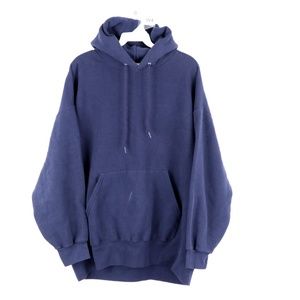 90s Streetwear Mens XL Hooded Sweatshirt Blue